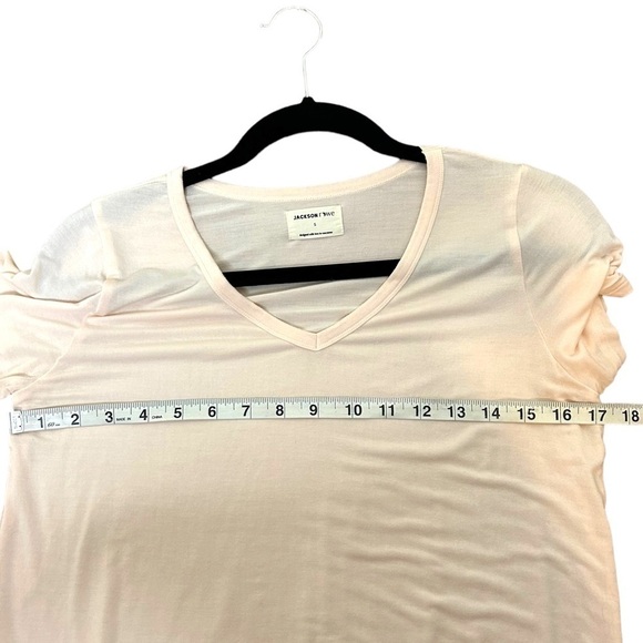 Jackson Rowe Girlfriend V-Neck Tee- Whisper - Picture 7 of 8